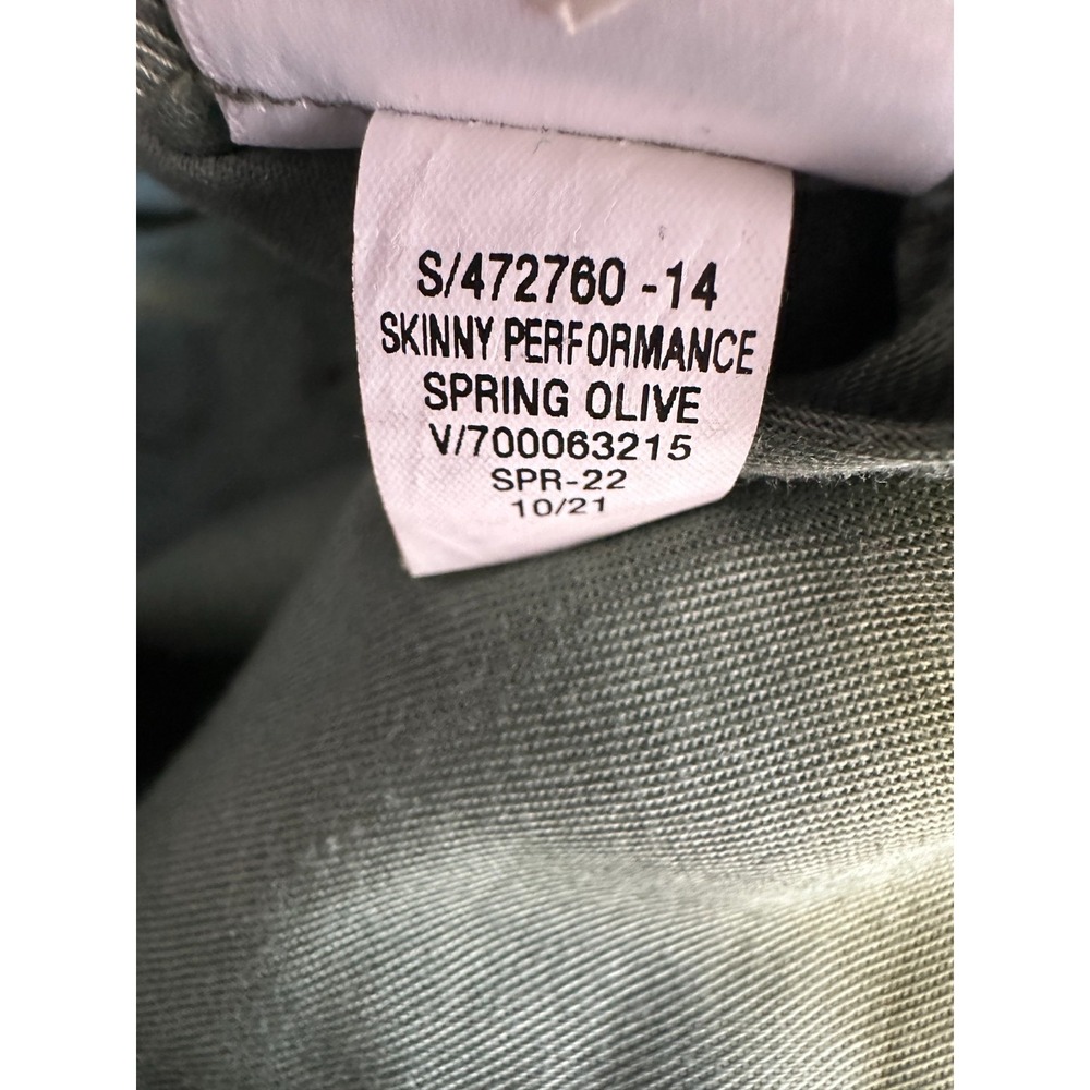 Gap Modern Skinny Performance Khakis Men's Size 34 x 34 Olive Green Chino Pants - Picture 8 of 13
